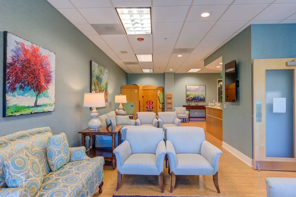 the comfortable lobby of clifton and mauney orthodontic specialist