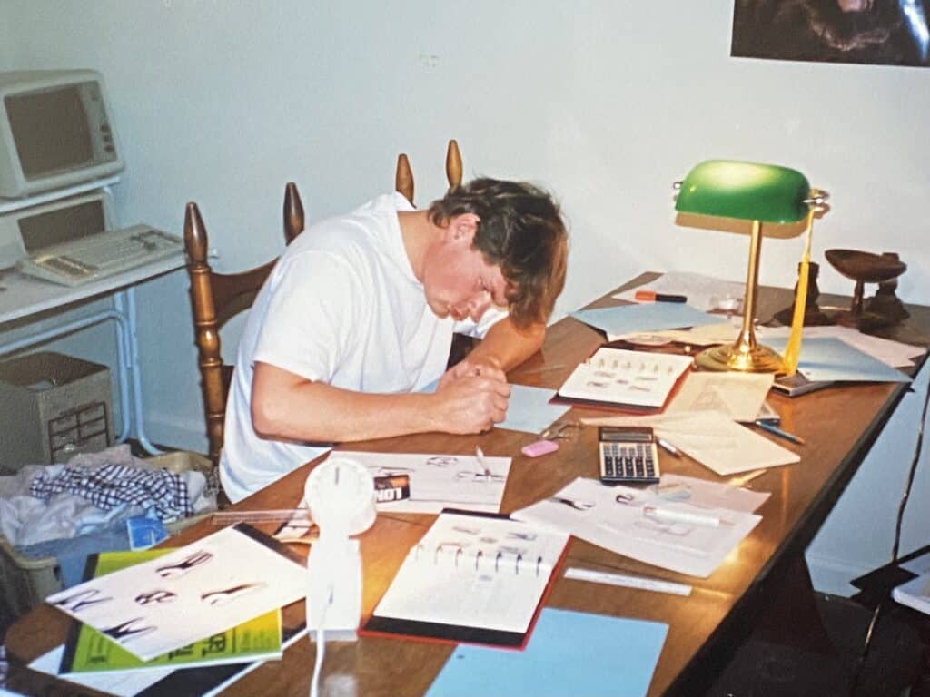 young dr chuck studying for dental school in his dorm