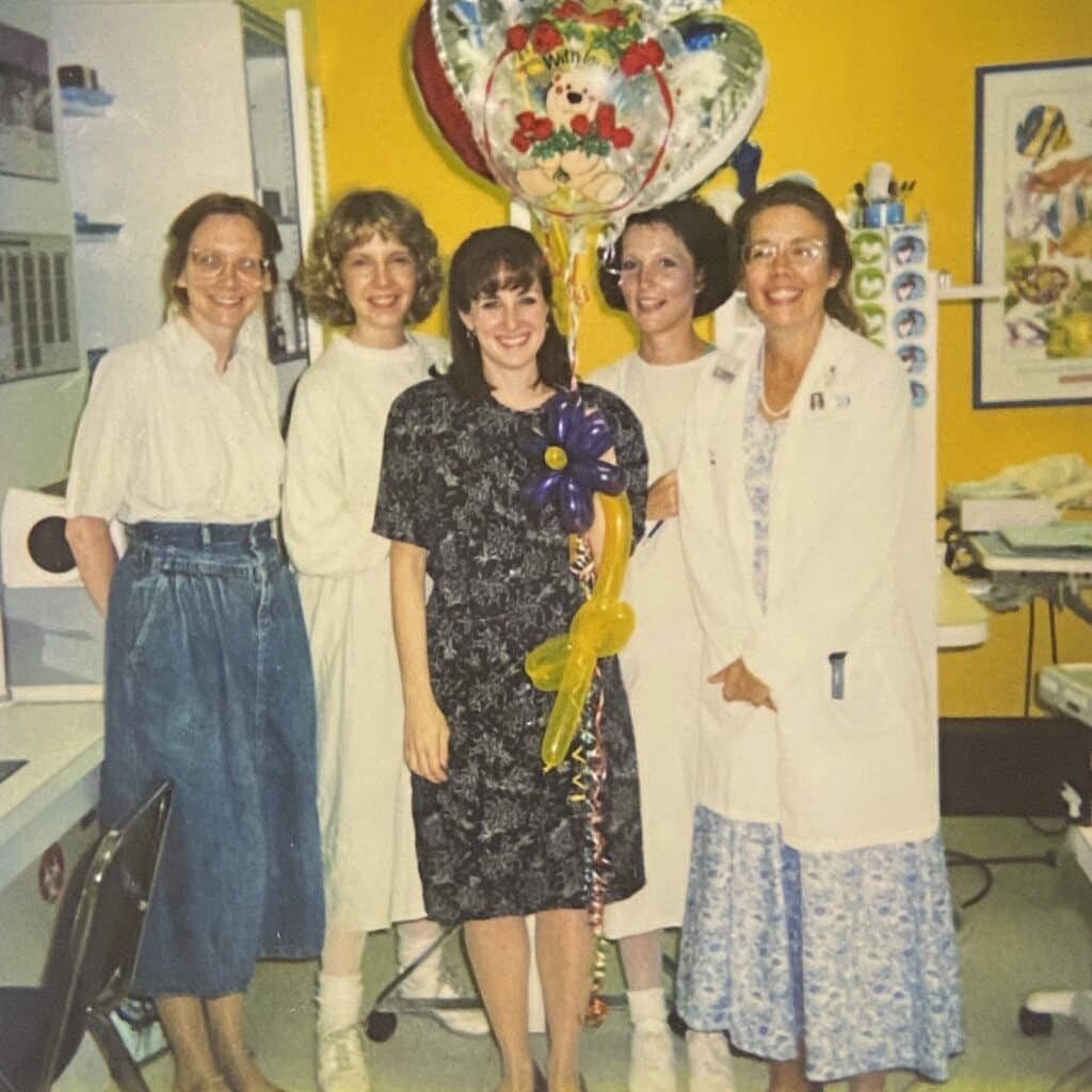 Dr. clifton and colleagues when she was a resident