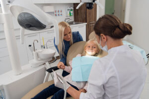 a child gets dental x rays at the pediatric dentist